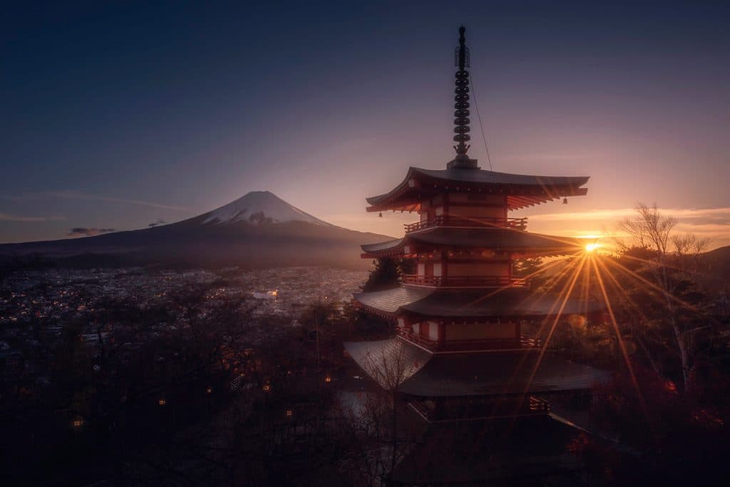 Chureito Pagoda with Mount Fuji, Japan